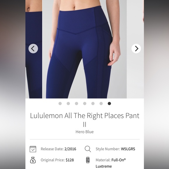 Lululemon- All The Right Places- Sz 14- Hero Blue- Full Length **Flawed** - Picture 7 of 15